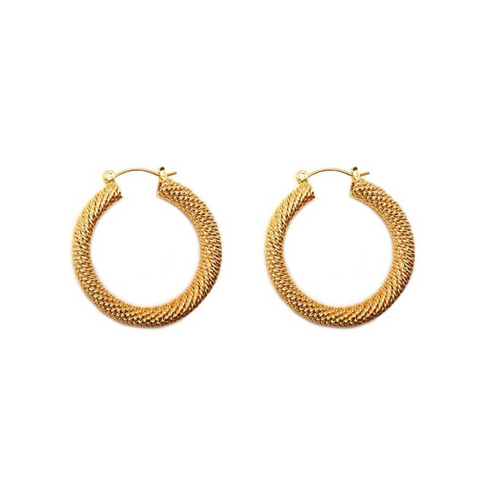 Amber Textured | Hoops