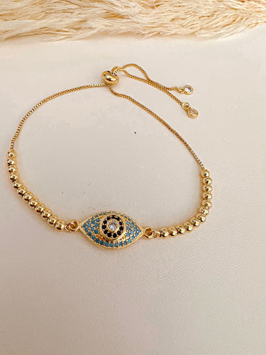 Honey Blue Eye | Drawstring Bracelet