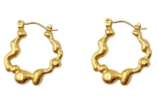 Golden Drip | Hoop Earrings