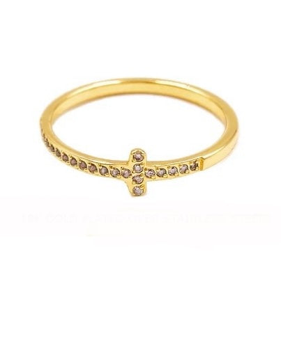 Simply Cross CZ | Ring