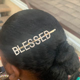 Blessed Hair Pin | Gold Crystal