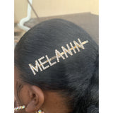 Melanin Hair Pin | Gold Crystal