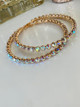Lustrous | Iridescent Rhinestone Hoops