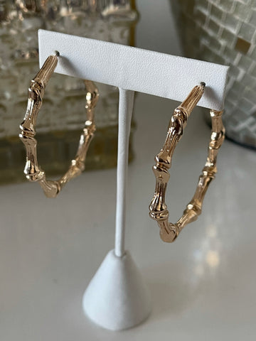 Bamboo Open Hoop | Earrings