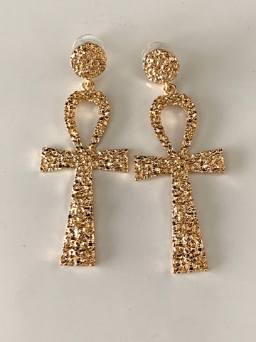 Ankh Drop Earrings