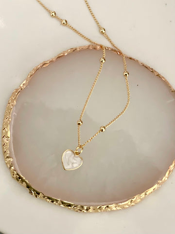 Mother of Pearl Heart | Necklace